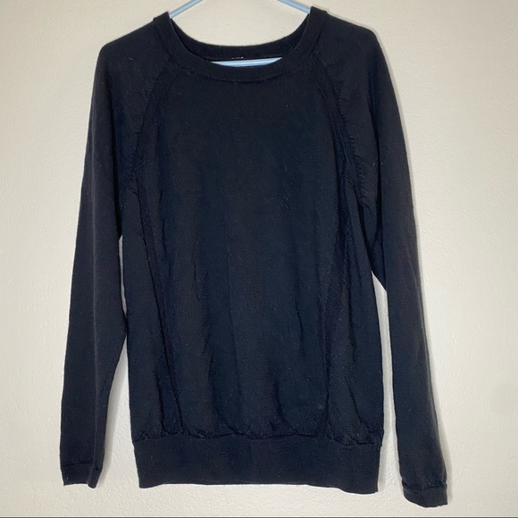 LULULEMON black merino wool Rising Salutation sweater 8 - Picture 1 of 11